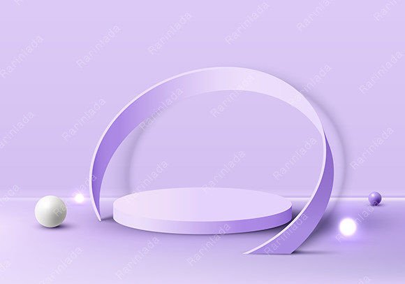 3D Purple Podium 8 March International