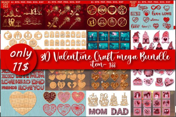 3D Valentine Craft Mega Bundle: A Creative Solution for Paper Art Enthusiasts