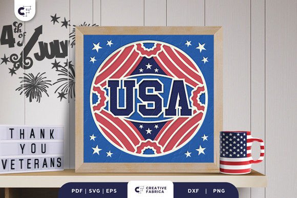 4th of July 3D Layered Paper Cut SVG: A Creative Way to Celebrate