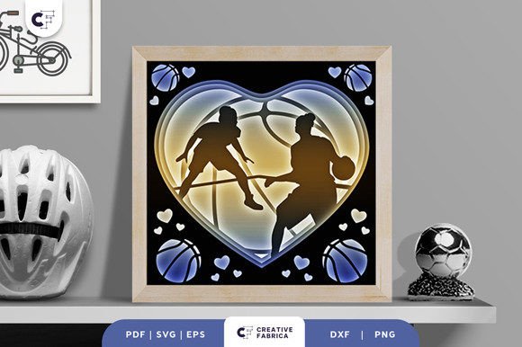 Basketball Player 3D Shadow Box
