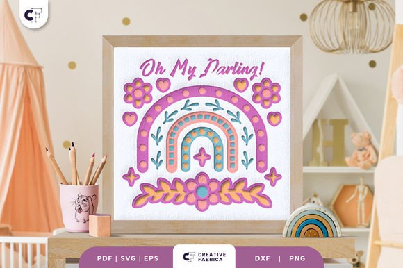 Boho Rainbow 3D Shadow Box SVG: A Creative Craft for All Skill Levels