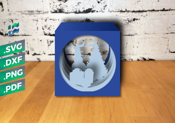 Christmas 3D Shadow Light Box Papercut