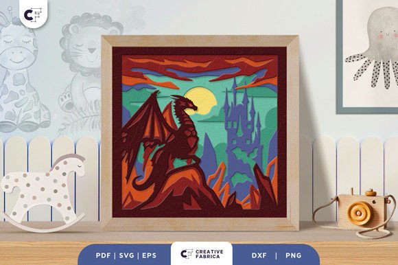 Dragonslayer 3D Shadow Box Paper Cut SVG: A Creative Craft for All