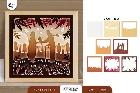 Fall Romantic Couple 3D Shadow Box: A Creative Way to Celebrate Love