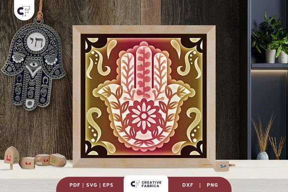 Floral Hamsa Hand 3D Shadow Box: A Creative and Meaningful Craft Project