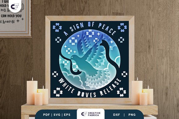 Flying Doves 3D Shadow Box Paper Cut