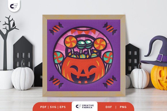 Halloween Candy Bag 3D Paper Cut SVG: A Creative Tool for Modern Crafters