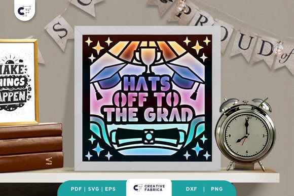 Hats off to the Grad 3D Shadow Box SVG: A Strategic Craft for Creative Expression