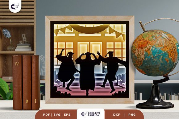 High School Graduation 3D Papercut