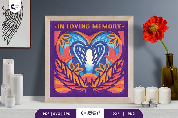 Memorial Angel Wings 3D Paper Cut SVG: A Unique Craft Option for Remembrance Projects