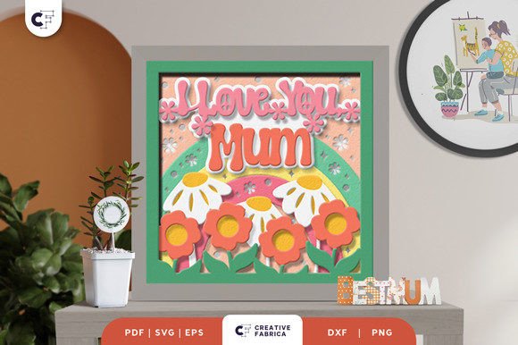 Retro Mother’s Day 3D Shadow Box