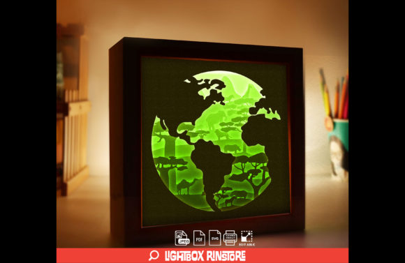 Save Earth 3D Paper Lightbox Template: A Creative Way to Express Love