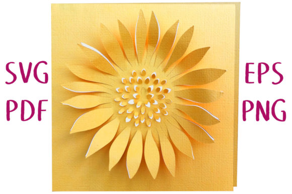 Sunflower 3D Card SVG Cut File: A Creative Tool for Modern Designers