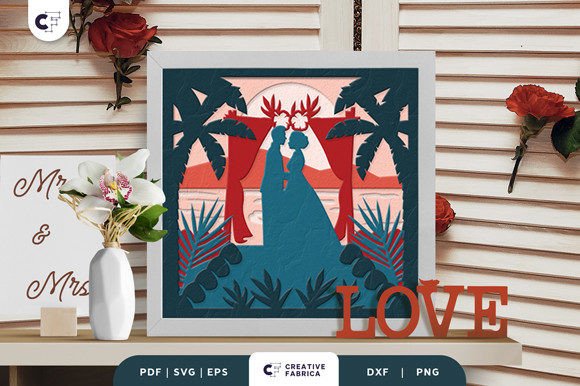 Tropical Wedding Theme 3D Shadow Box: A Creative Way to Celebrate Love